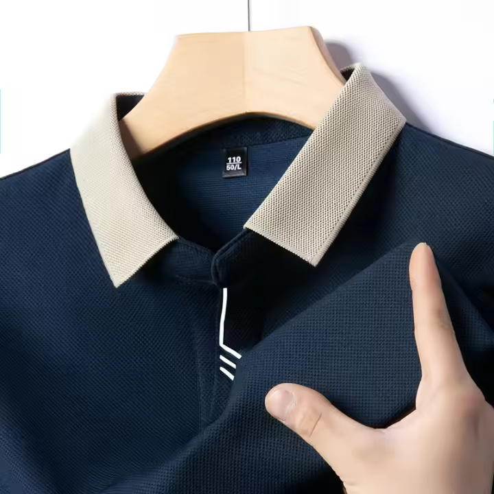 Polo de Verano para Hombres Manga Corta, Transpirable, Camiseta Casual de Alta Gama - 1