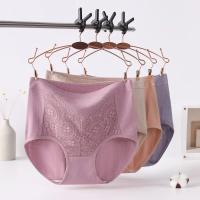 Bragas de encaje de algodón de cintura alta para mujer, lencería sin costuras de talla grande, ropa interior Sexy Triangular, 3 piezas - details 7