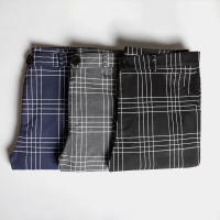 Pantalones casuales a rayas a cuadros grandes para hombres, leggings de moda - details 3