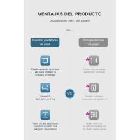 COPES Pack Ahorro 3 Piezas Leggings de Yoga de Cintura Alta para Mujer, seamless yoga leggings, negro+azul+gris - details 1