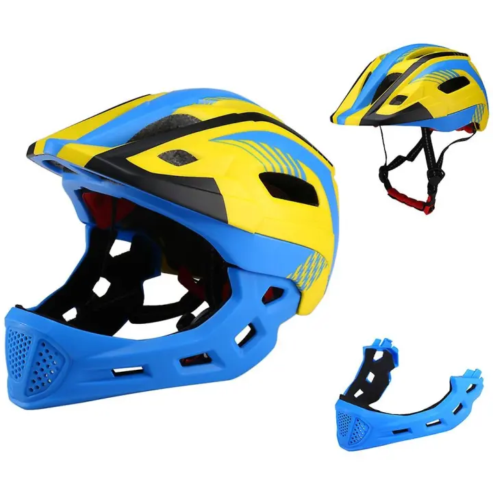 Niños desmontable casco de Bicicleta de Cara completo transpirable ultraligero ciclismo Deportes casco de seguridad para Bicicleta monopatín scooter - 1