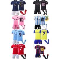 Conjunto de ropa infantil para niños y niñas, camiseta de entrenamiento para aficionados, uniforme deportivo informal unisex de verano, poliéster - details 1