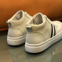 Zapatos altos de cuero zapatos de algodón térmico de terciopelo de estilo británico para hombres - details 15