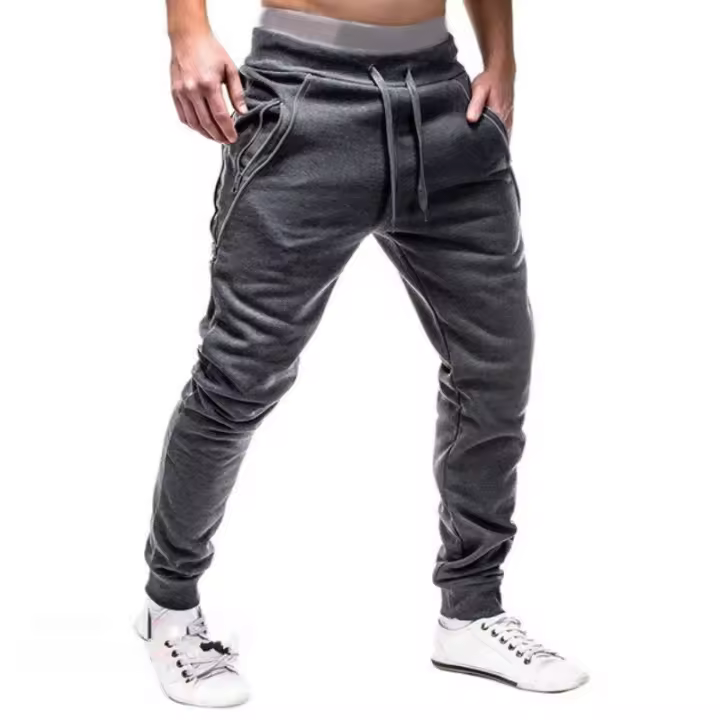 Pantalones deportivos para hombre, pantalones cansados ​​con encaje, de moda, nuevo estilo - 1