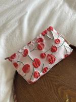 Bolsa de Maquillaje de Cereza Fresca y Dulce Gran Capacidad Portátil para Almacenamiento de Pinceles de Maquillaje y Viajes - details 1