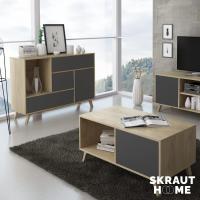 Mueble de Comedor Elegante Estilo Wind Madera Resistente Blanco/Cemento Longitud de 86x120x40cm - details 41