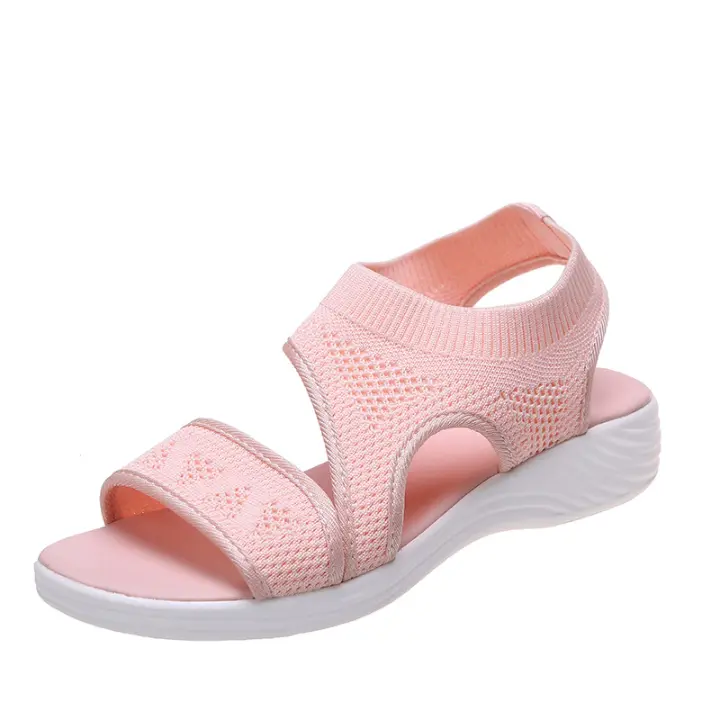 Sandalias de verano para mujer Roman, plataforma con cuña, rosa/azul/negro - 1