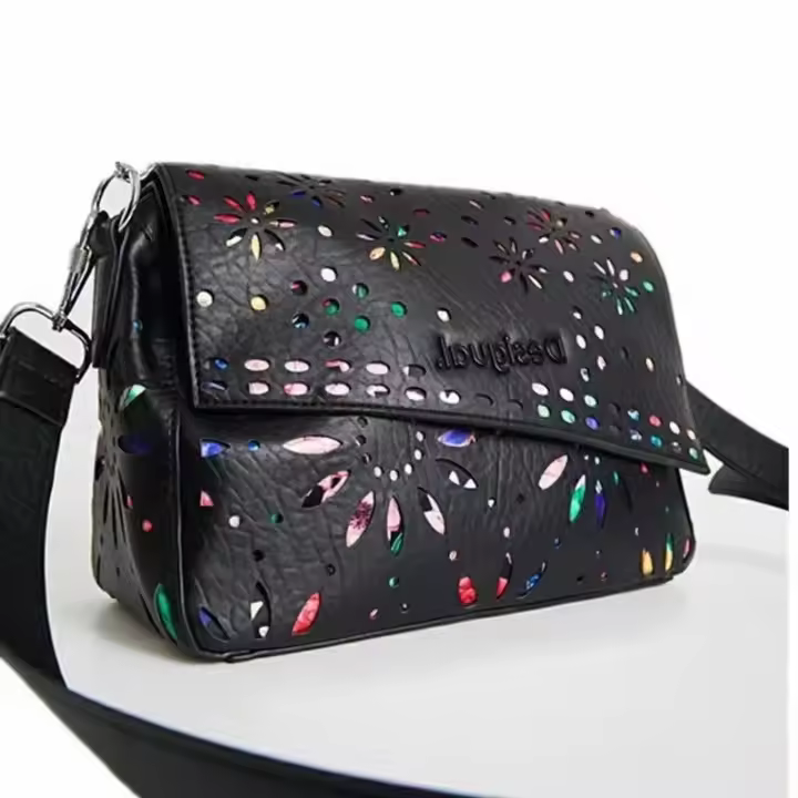 Desigual Lady Casual Diseño con espalda abierta Bolso bandolera de un solo hombro moderno y versátil (tamaño: 27*12.6*18) - 1