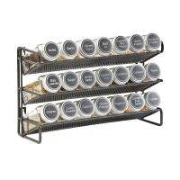Organizador de especias de 3 niveles, soporte de hierro para encimera, armario, despensa, puerta de pared, 21 botellas - details 2