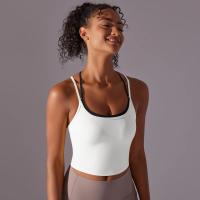 Ropa interior deportiva de realce para mujer, sujetador de Yoga para Fitness, gimnasio, entrenamiento, correr, camiseta sin mang - details 16
