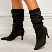 Botas de tacón alto para mujer, zapatos de bota larga informales, moda de otoño - details 0