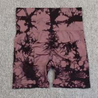 Nuevos pantalones cortos de yoga teñidos anudados, monos de mujer, monos deportivos de punto sin costuras para correr al aire libre, pantalones elásticos de cintura alta con - details 10