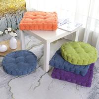 Cojín de asiento acolchado cuadrado/redondo multiusos, cojín grueso de Color sólido para sofá, alfombrilla suave para silla de estilo japonés para oficina - details 10