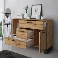 Mesa de Centro con Puertas de Roble Rústico Estilo Único para Tu Hogar Medidas 92cm x 50cm x 45cm - details 8
