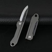 Mini cuchillo plegable TC4 de aleación de titanio Portátil, cuchillo colgante, desembalaje express, cuchillo de bolsillo, herramienta EDC para regalo - details 53