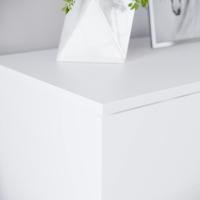 Cajónera de 5 Cajones de Metal con Tiradores y Rieles Soporte Exclusivo Antideinclinación para Cajón Muebles de Dormitorio Riano en Blanco - details 5
