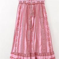 Vestido sin mangas de moda de verano, estilo casual suelto con falda larga de poliéster. - details 3