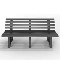 Banco de jardín Verde Gris Blanco para 3 Personas 145x49x74 cm de plástico Duradero con Respaldo