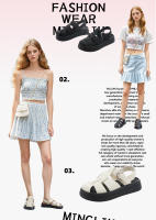 Sandalias de cabeza de bolsa de moda nueva hebilla retro de fondo plano las mujeres usan sandalias romanas huecas cómodas - details 2