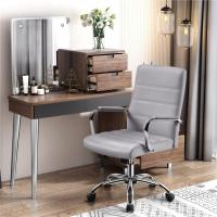 Silla Giratoria de Oficina Sillón de Trabajo con Respaldo Tapizado Asiento Sintético Altura Ajustable Negro - details 26