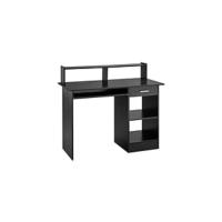 Mesa de Ordenador con Estantería 112x50x82cm Escritorio con Cajon para Computadora Escritorio Oficina Despacho Moderno Negro - details 5