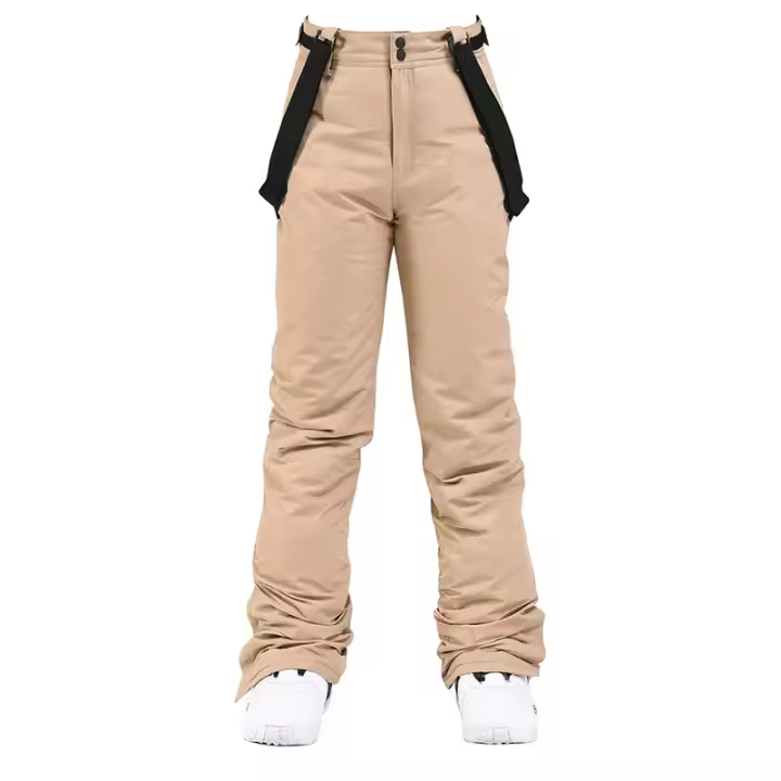 Pantalones de esquí gruesos y cálidos para hombres y mujeres, pantalones de tirantes impermeables a prueba de viento, pantalones de Snowboard para nieve, talla grande, invierno, alta calidad - 1