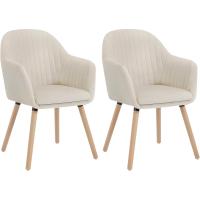 Sillas de Comedor Nordicas Vintage Juego de 2, Diseño de Terciopelo con Apoyabrazos - details 0