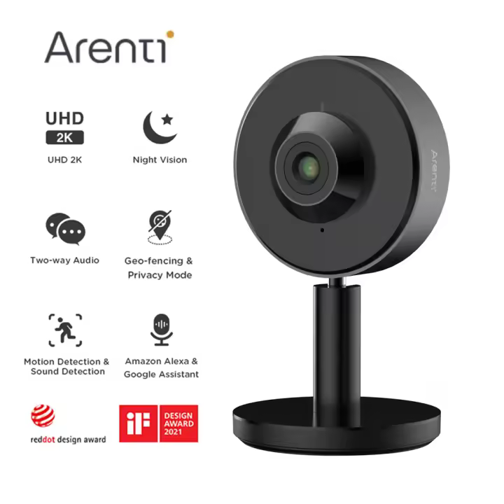Arenti-cámara IP de seguridad para el hogar, con visión nocturna Monitor de bebé, 1080P, 2,4 y 5GHz, 2K - 1