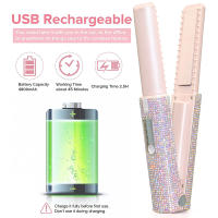 Venta Caliente Mini Alisador de Pelo Inalámbrico Carga Portátil USB Peluquería Rollo Alisador de Doble Propósito Taladro Alisador - details 5