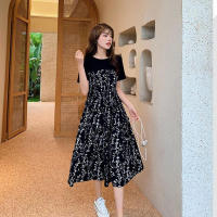 Elegante Vestido de Fiesta Floral de Medio Largo Vestido Casual de Chiffon para Mujeres Moda Diaria - details 9