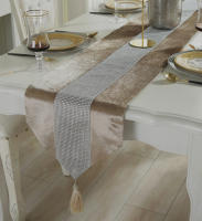 Corredor de Mesa de Terciopelo Plateado Moderno ANUMEI Cubierta de Mesa Gris Negro Decorativo Material Poliéster Hecho en China - details 0