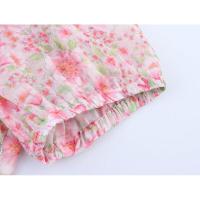 BUNO-novedad de verano, producto, moda para mujer, cuello dulce, cintura de flores rotas, Vestido corto estampado adelgazante - details 7