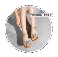Nuevas sandalias de moda con diamantes de imitación, versión coreana, plataforma y tacón de cuña para mujer - details 2