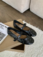 Retro Gypsy Star zapatos de ballet remachados nueva hebilla de una palabra con boca poco profunda zapatos Mary Jane - details 4
