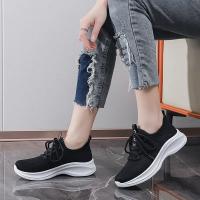 Zapatillas de deporte a la moda para mujer, zapatos informales de malla transpirable con tejido de mosca, suela suave hueca, para exteriores - details 24