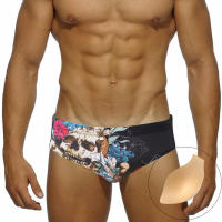Pantalones cortos de baño para hombre, calzoncillos sexys con estampado de calavera en 3D, traje de baño para entrenamiento de surf en la playa - details 0