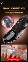 Extensiones de manga Leten, condones para hombres, vibradores retardantes de agrandamiento, anillo de cristal, cubierta vibratoria, Juguetes sexuales para hombres - details 5