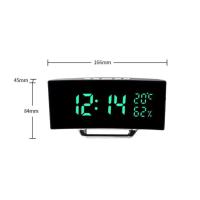 Alarma Digital Led de escritorio con hora, fecha, temperatura, humedad, pantalla, 12/24h, reloj de mesa de escritorio multifunción - details 5