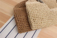 Bolso de playa tejido a mano, bolsa de un solo hombro, estilo bosque, Color sólido, a la moda, para verano - details 4