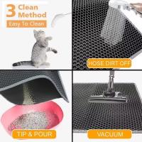Esterilla antideslizante de doble capa para arena de gato, caja de arena grande con filtro, resistente al desgaste, impermeable - details 6
