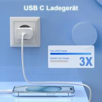 Cargador USB C y Cable de carga para iPhone 16/15 Pro Max 15/16 Plus iPad Air Pro, Cable de carga rápida con enchufe USB C, adaptador de corriente (blanco, 1 paquete) - details 2
