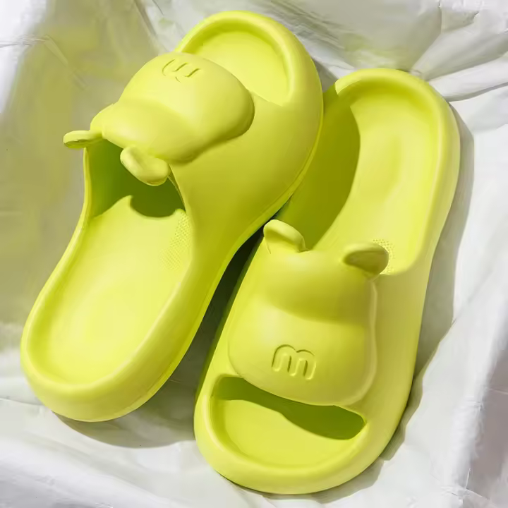 Zapatillas de verano de dibujos animados, pantuflas de baño de plataforma antideslizantes para casa y playa, moda de pie para hombres - 1