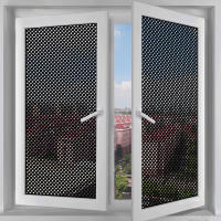 Pegatina de malla autoadhesiva para ventana de vidrio, película de aislamiento térmico para privacidad de habitación, parasol para ventana de oficina y coche, Anti-UV - details 7