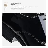 2025 otoño nuevos zapatos formales de estilo inglés de negocios para hombres zapatos casuales de cuero negro para uso en la oficina de la boda - details 6