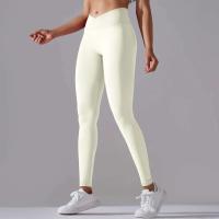 Pantalones de yoga sin costuras para mujer, monos deportivos de cintura alta para gimnasio cruzado, monos de entrenamiento para correr - details 22