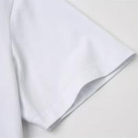 Camiseta de algodón de corte holgado, talla grande, cuello redondo, manga corta y estampado para hombre. - details 4