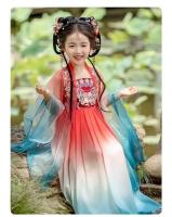 Hanfu-vestido de princesa china para niña, bordado súper inmortal, conjunto de verano de estilo Tang para primavera y otoño - details 16