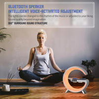 Reloj despertador inteligente con luz LED, cargador inalámbrico multifuncional, Altavoz Bluetooth, Control por aplicación - details 4