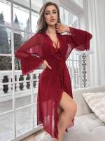 Lencería sexy para mujer, sexy, reunir pechos pequeños, tirantes de encaje, camisón de malla, traje sexual, ropa de estar - details 3