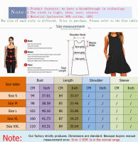 Vestido Casual De Verano Para Mujer Vestido De Playa Sin Mangas Con Bolsillos A-Line Hasta La Rodilla Vestido Suelto Para Fiesta - details 0